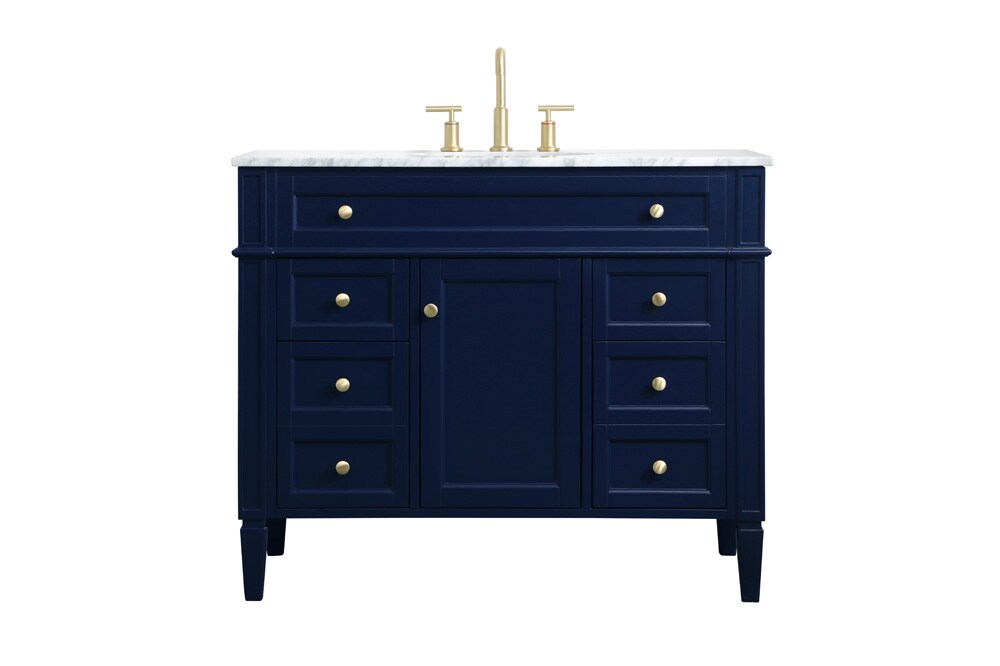 Elegant Furniture & Lighting - Park Avenue 42 inch Single bathroom vanity in blue - VF12542BL veiw 1