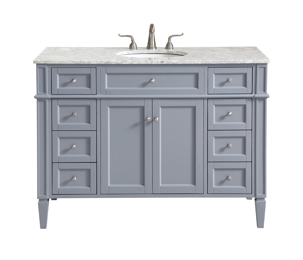 Elegant Furniture & Lighting - Park Avenue 48 In. Single Bathroom Vanity Set In Grey - VF12548GR veiw 1