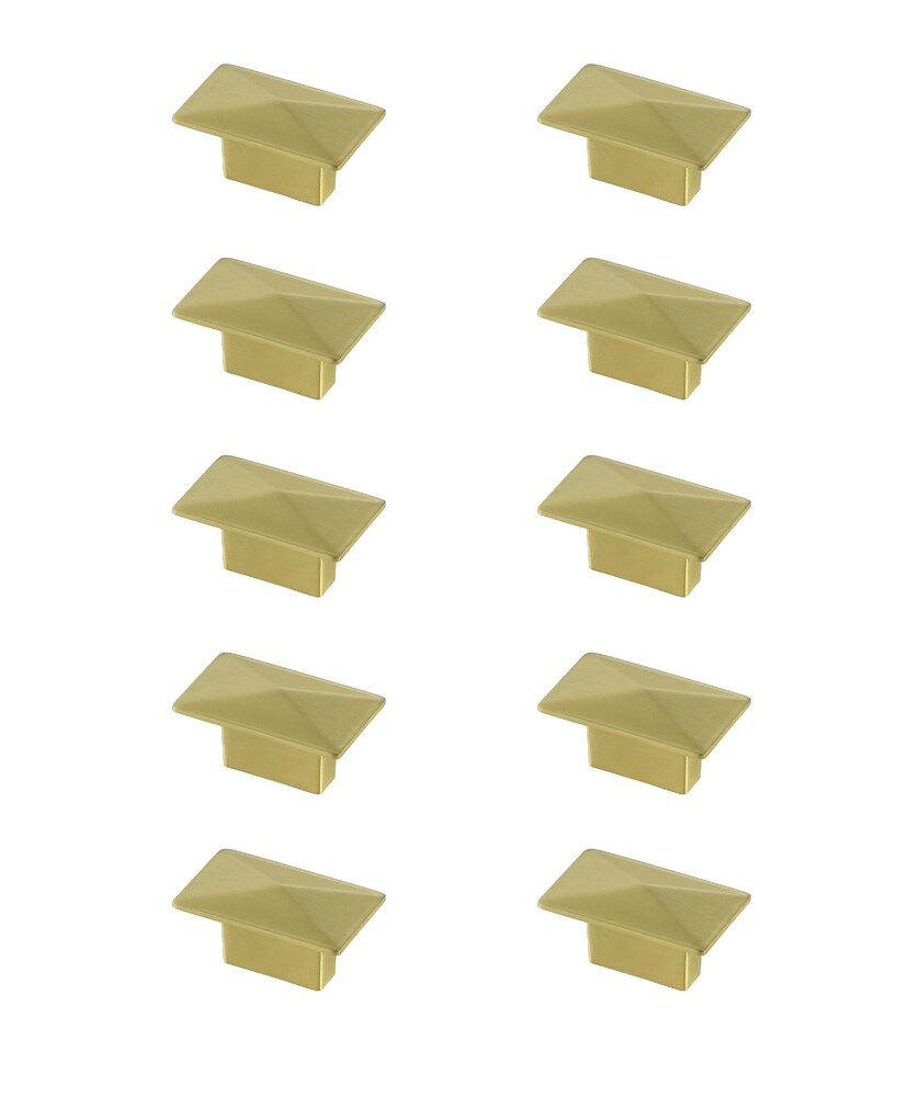 Elegant Furniture & Lighting - Perry 2in Brushed Gold Rectangle Knob Multipack (Set of 10) - KB2026-GD-10PK veiw 1