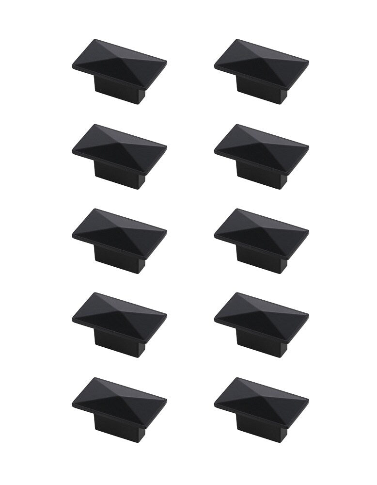 Elegant Furniture & Lighting - Perry 2in Matte Black Rectangle Knob Multipack (Set of 10) - KB2026-MB-10PK veiw 1