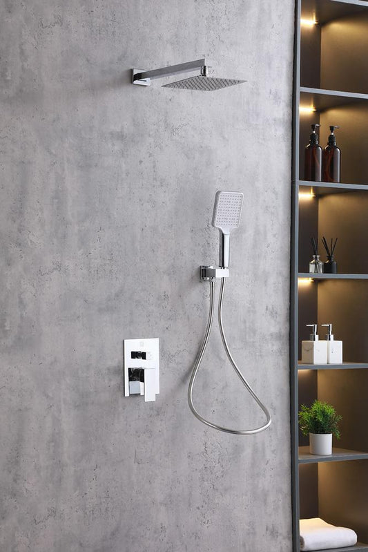 Elegant Furniture & Lighting - Petar Complete Shower Faucet System with Rough-in Valve in Chrome - FAS-9003PCH veiw 2