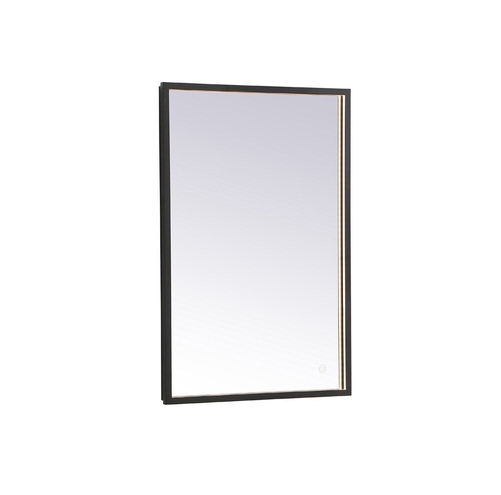 Elegant Furniture & Lighting - Pier 20x30 inch LED mirror with adjustable color temperature 3000K/4200K/6400K in black - MRE62030BK veiw 1
