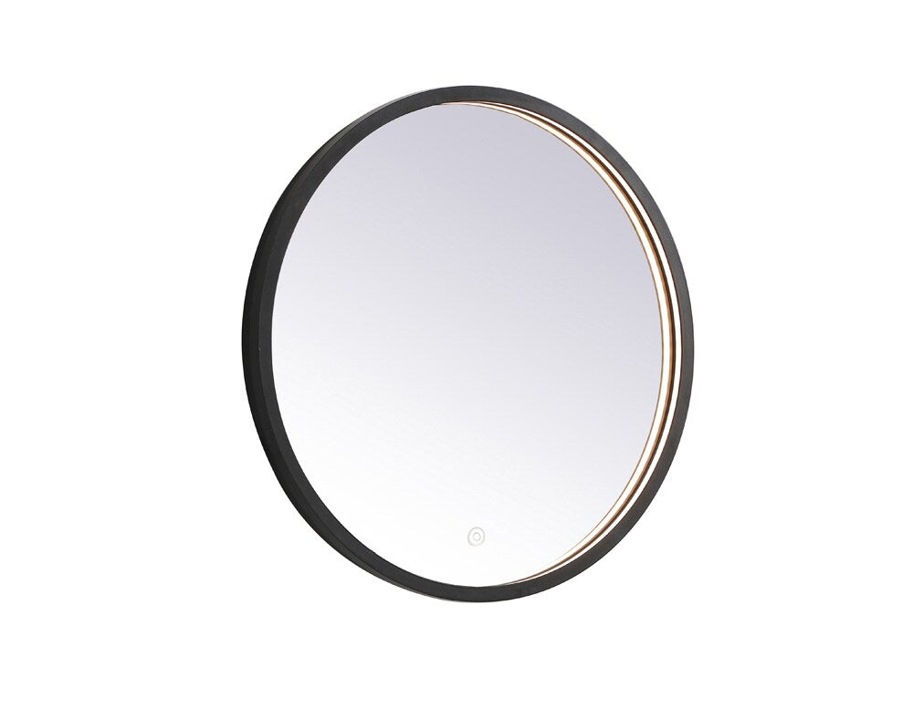 Elegant Furniture & Lighting - Pier 21 inch LED mirror with adjustable color temperature 3000K/4200K/6400K in black - MRE6021BK veiw 1