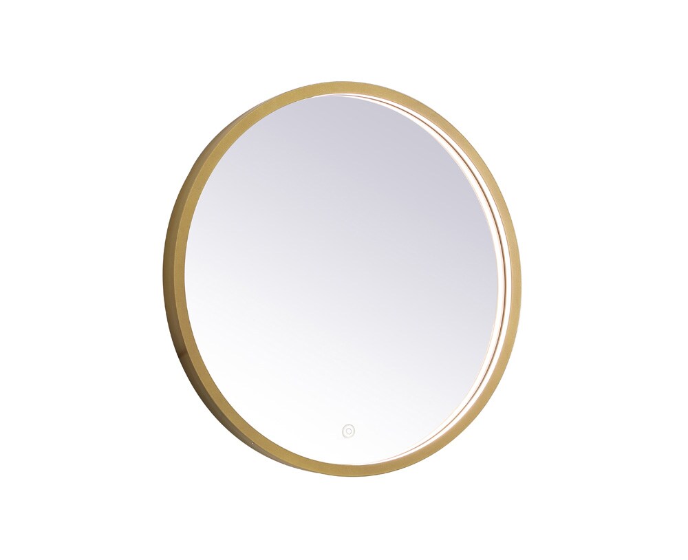 Elegant Furniture & Lighting - Pier 21 inch LED mirror with adjustable color temperature 3000K/4200K/6400K in brass - MRE6021BR veiw 1