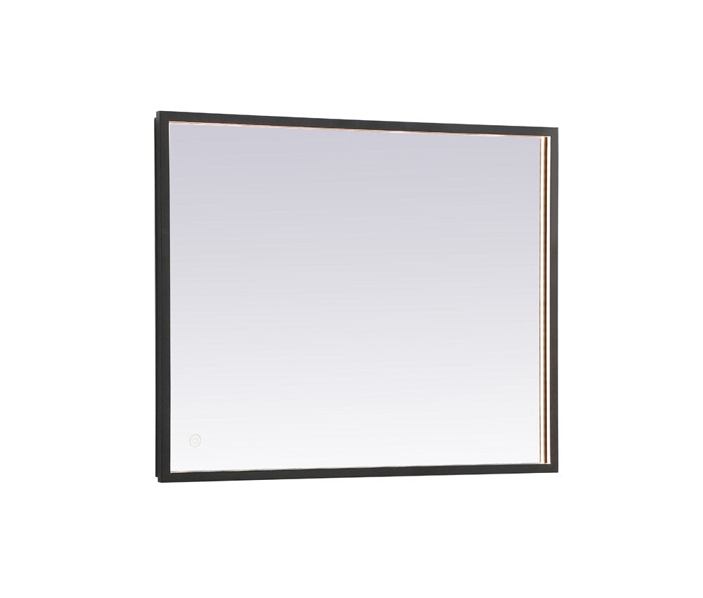 Elegant Furniture & Lighting - Pier 24x30 inch LED mirror with adjustable color temperature 3000K/4200K/6400K in black - MRE62430BK veiw 1