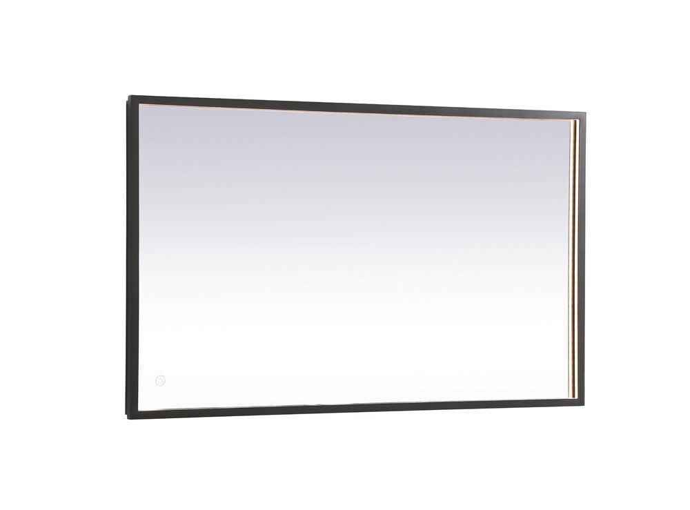 Elegant Furniture & Lighting - Pier 24x40 inch LED mirror with adjustable color temperature 3000K/4200K/6400K in black - MRE62440BK veiw 1