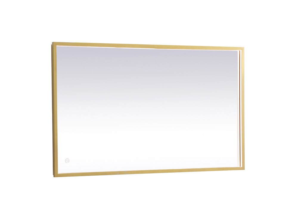 Elegant Furniture & Lighting - Pier 24x40 inch LED mirror with adjustable color temperature 3000K/4200K/6400K in brass - MRE62440BR veiw 1