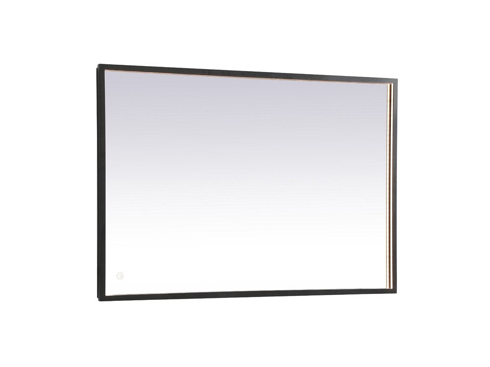 Elegant Furniture & Lighting - Pier 27x40 inch LED mirror with adjustable color temperature 3000K/4200K/6400K in black - MRE62740BK veiw 1
