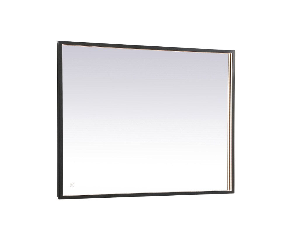 Elegant Furniture & Lighting - Pier 30x40 inch LED mirror with adjustable color temperature 3000K/4200K/6400K in black - MRE63040BK veiw 1