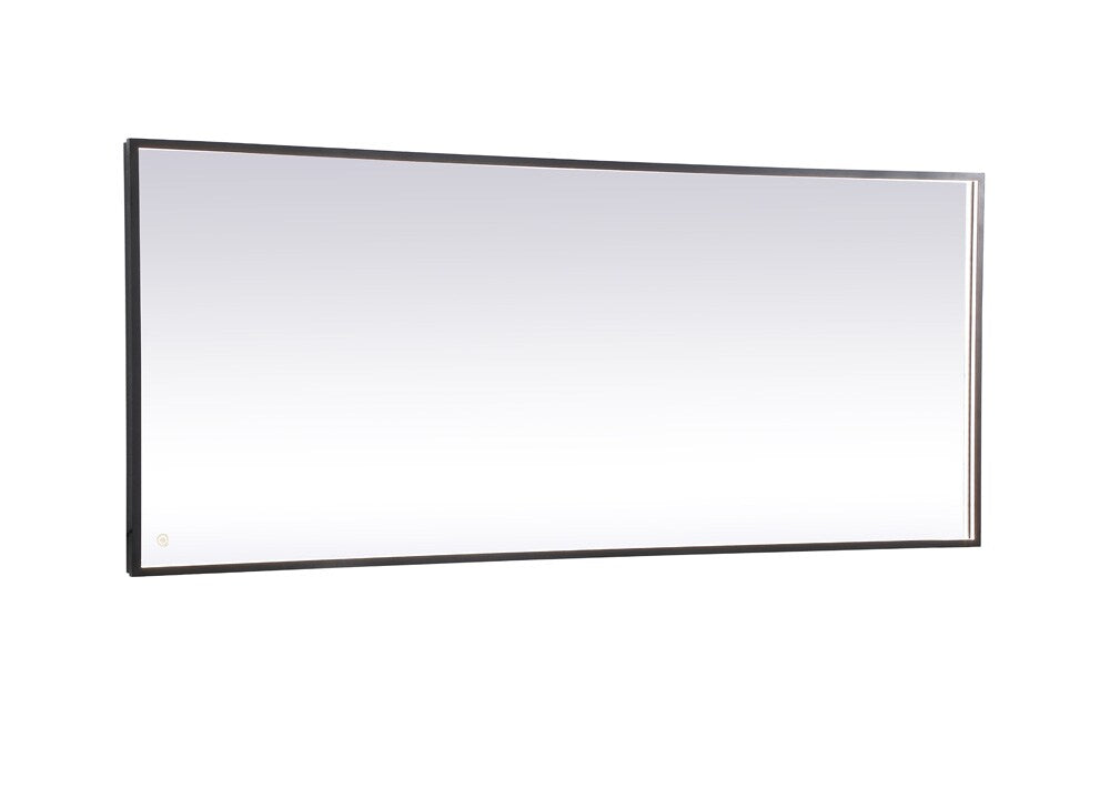 Elegant Furniture & Lighting - Pier 30x72 inch LED mirror with adjustable color temperature 3000K/4200K/6400K in black - MRE63072BK veiw 1