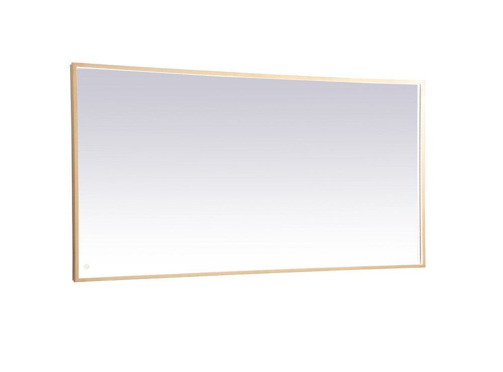 Elegant Furniture & Lighting - Pier 36x72 inch LED mirror with adjustable color temperature 3000K/4200K/6400K in brass - MRE63672BR veiw 1