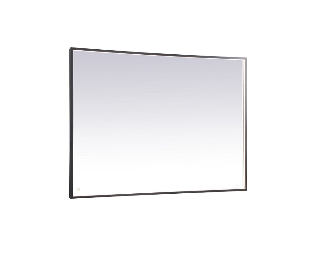 Elegant Furniture & Lighting - Pier 42x60 inch LED mirror with adjustable color temperature 3000K/4200K/6400K in black - MRE64260BK veiw 1