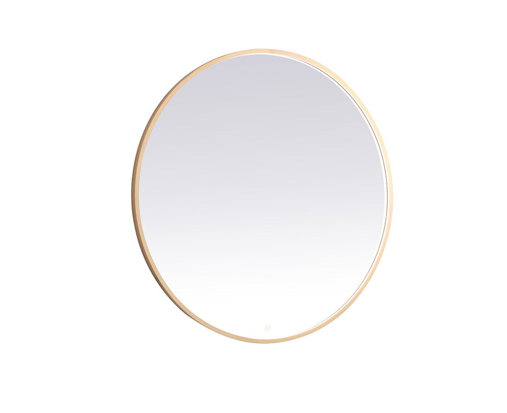Elegant Furniture & Lighting - Pier 45 inch LED mirror with adjustable color temperature 3000K/4200K/6400K in brass - MRE6045BR veiw 1