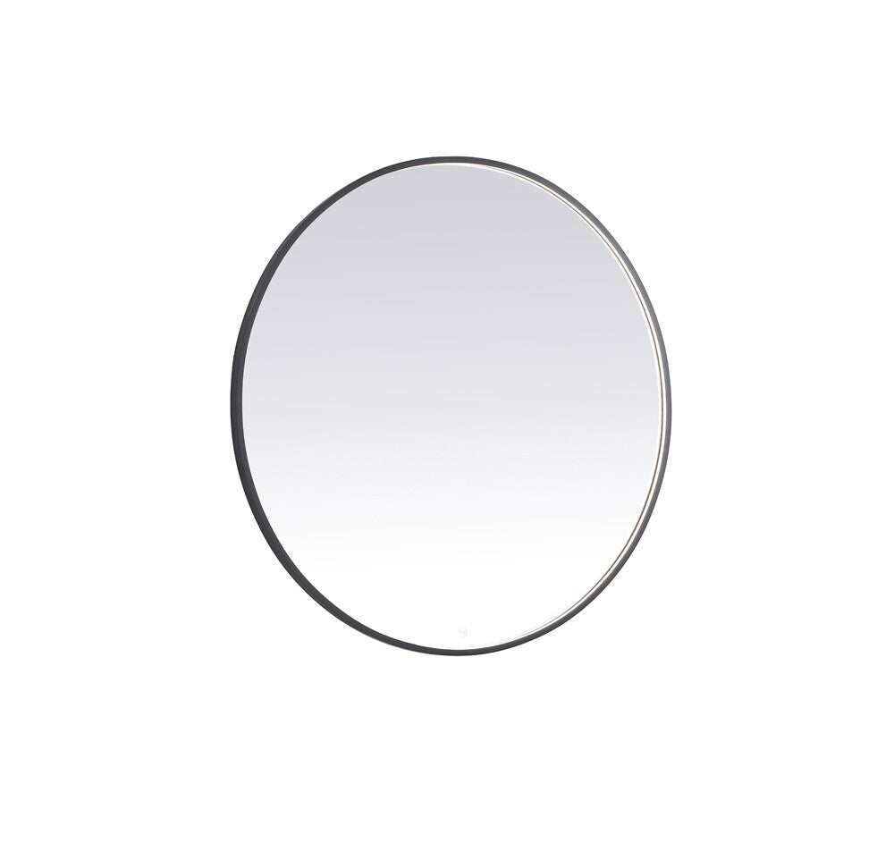 Elegant Furniture & Lighting - Pier 48 inch LED mirror with adjustable color temperature 3000K/4200K/6400K in black - MRE6048BK veiw 1