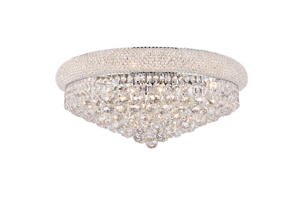 Elegant Furniture & Lighting - Primo 12 light Chrome Flush Mount Clear Royal Cut Crystal - V1800F24C/RC veiw 1