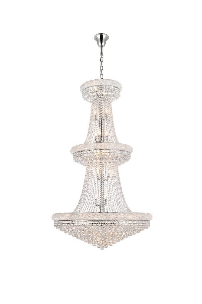 Elegant Furniture & Lighting - Primo 38 light Chrome Chandelier Clear Royal Cut Crystal - V1800G42C/RC veiw 1