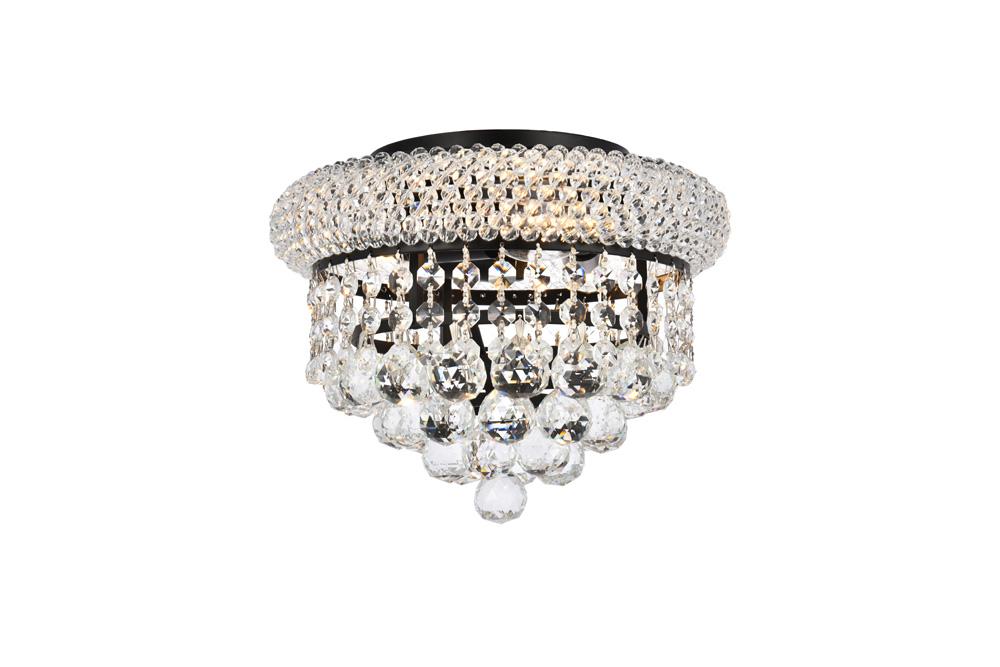 Elegant Furniture & Lighting - Primo 10 inch black flush mount - V1800F10BK/RC veiw 1