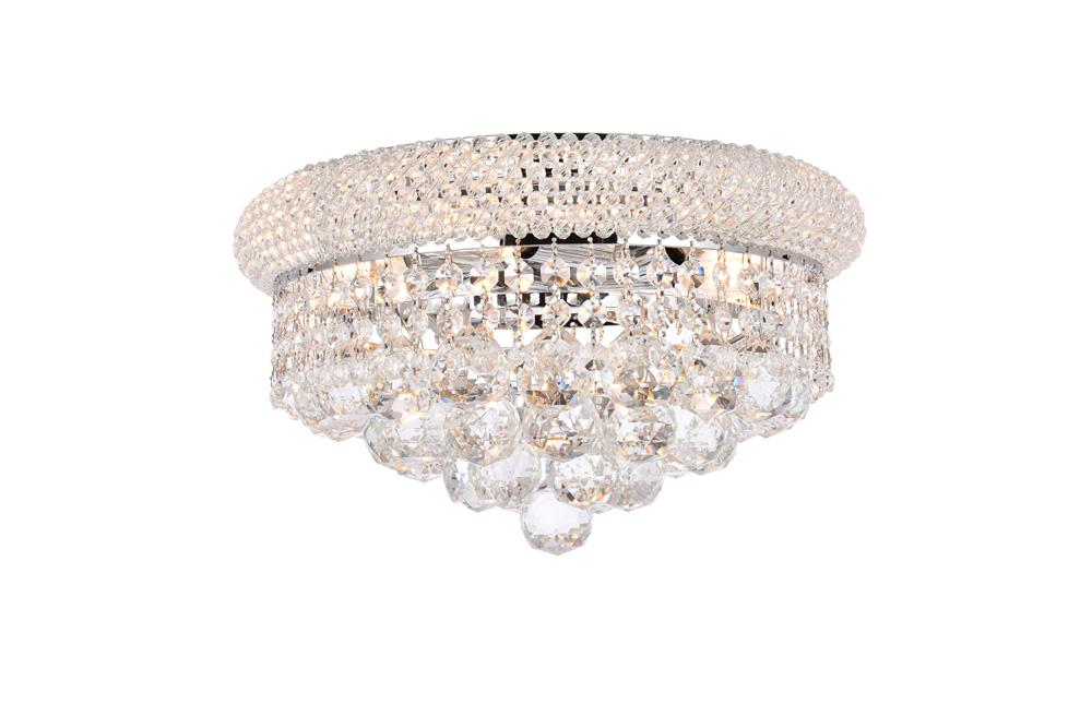 Elegant Furniture & Lighting - Primo 6 light Chrome Flush Mount Clear Royal Cut Crystal - V1800F14C/RC veiw 1