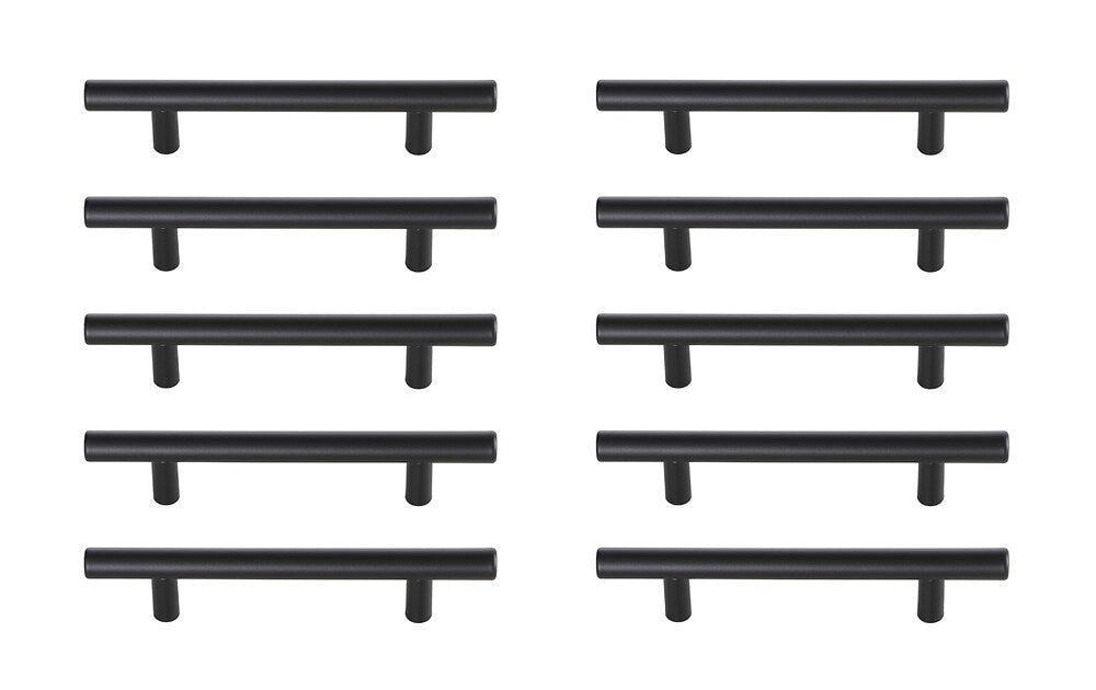 Elegant Furniture & Lighting - Quinn 4in Center to Center Matte Black Bar Pull Multipack (set of 10) - PL400-4-MB-10PK veiw 1