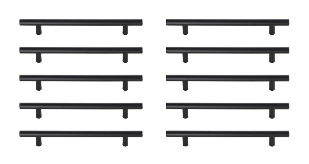 Elegant Furniture & Lighting - Quinn 6-5/16in Center to Center Matte Black Bar Pull Multipack (set of 10) - PL400-6-MB-10PK veiw 1