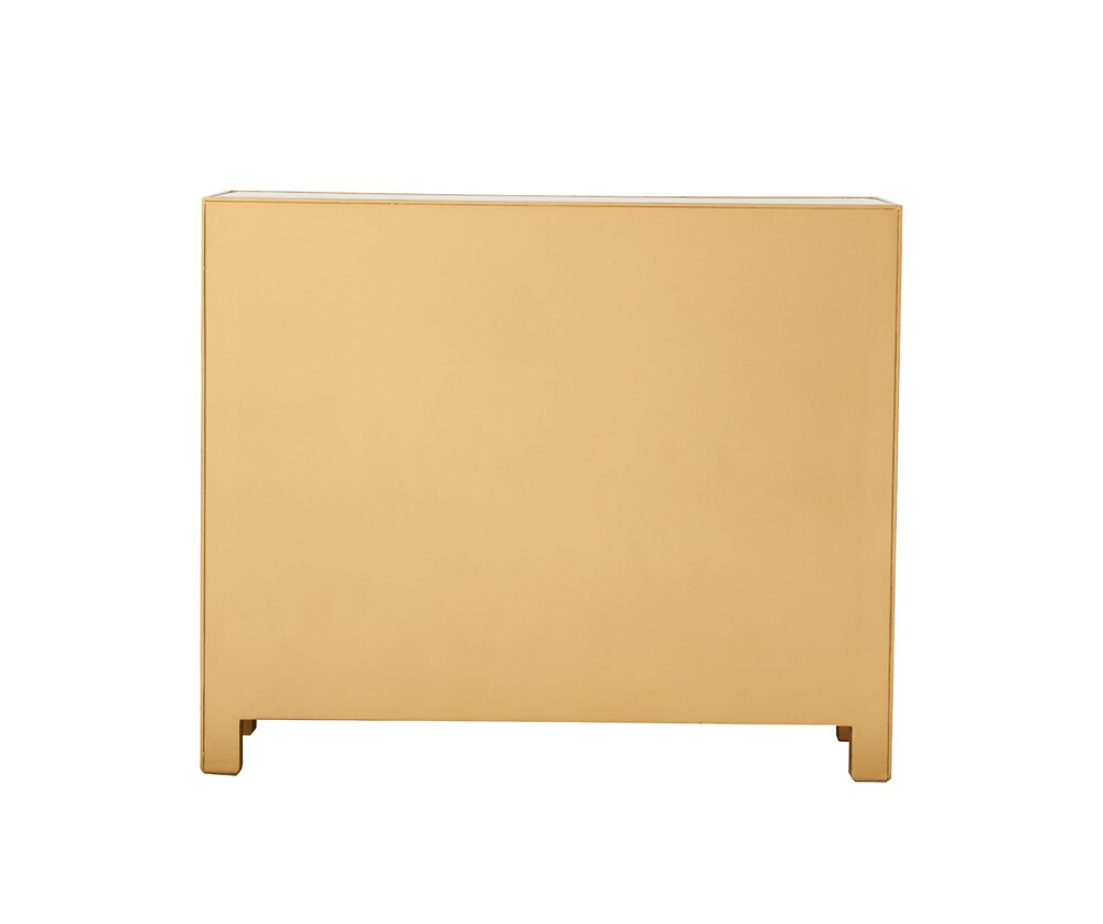 Elegant Furniture & Lighting - Reflexion End table 2 drawers 2 doors 38in. W x 12in. D x 32in. H in gold - MF72002G veiw 10