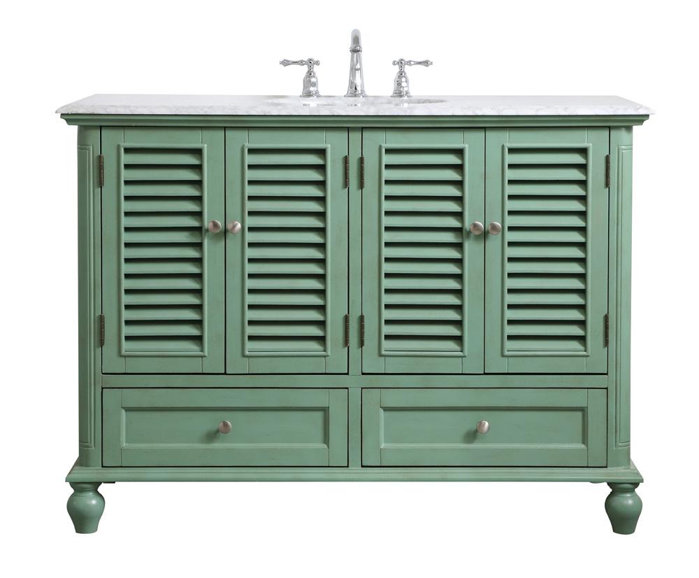 Elegant Furniture & Lighting - Rhodes 48 inch Single Bathroom Vanity in Vintage Mint - VF30548VM veiw 1