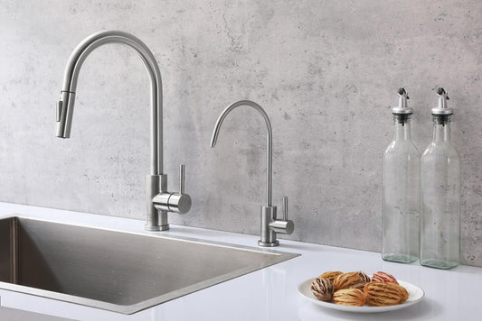 Elegant Furniture & Lighting - Rian Single Handle Cold Water Dispenser in Brushed Nickel - FAK-303BNK veiw 2