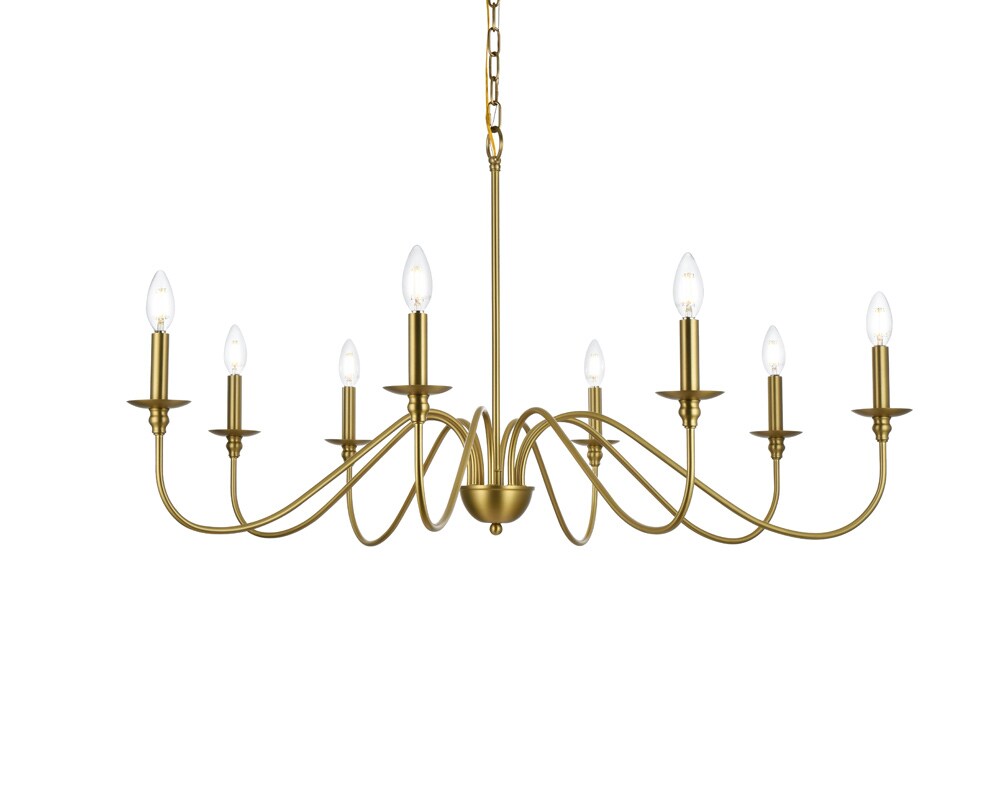 Elegant Furniture & Lighting - Rohan 42 inch chandelier in Satin Gold - LD5006D42SG veiw 1