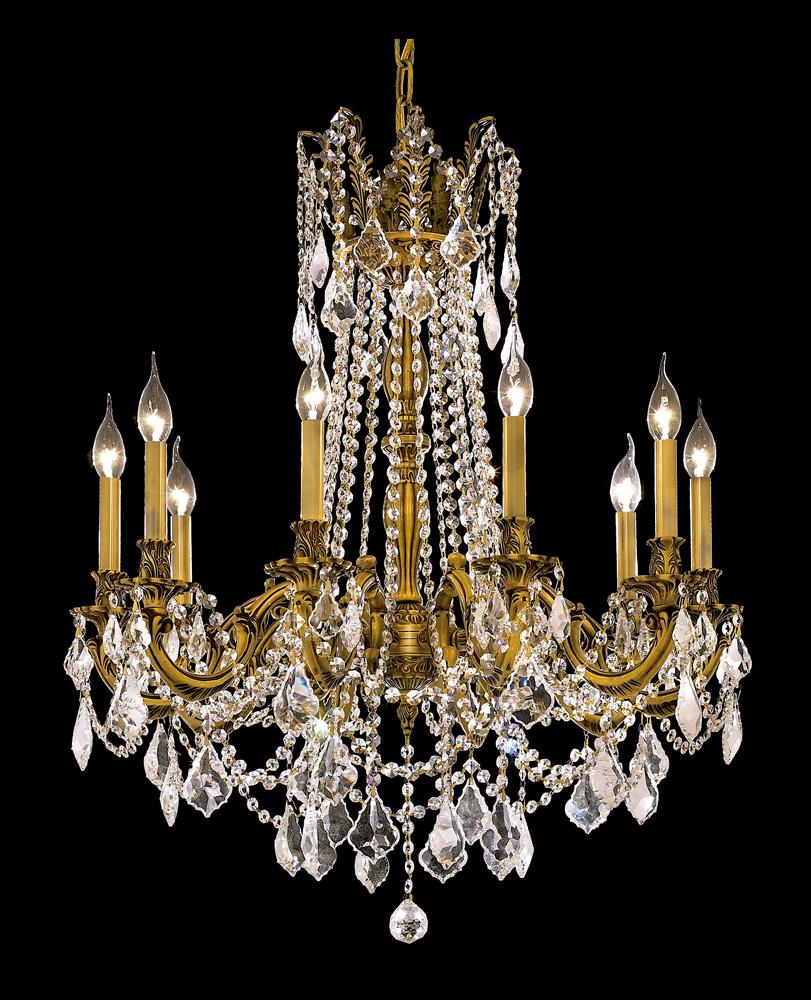 Elegant Furniture & Lighting - Rosalia 10 light French Gold Chandelier Clear Royal Cut Crystal - 9210D28FG/RC veiw 1