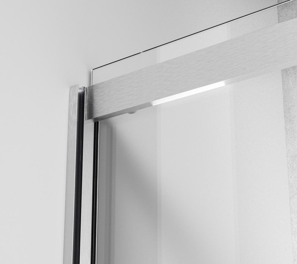 Elegant Furniture & Lighting - Ross Frameless tub door 60 x 60 Brushed Nickel - TD222-6060BNK veiw 8