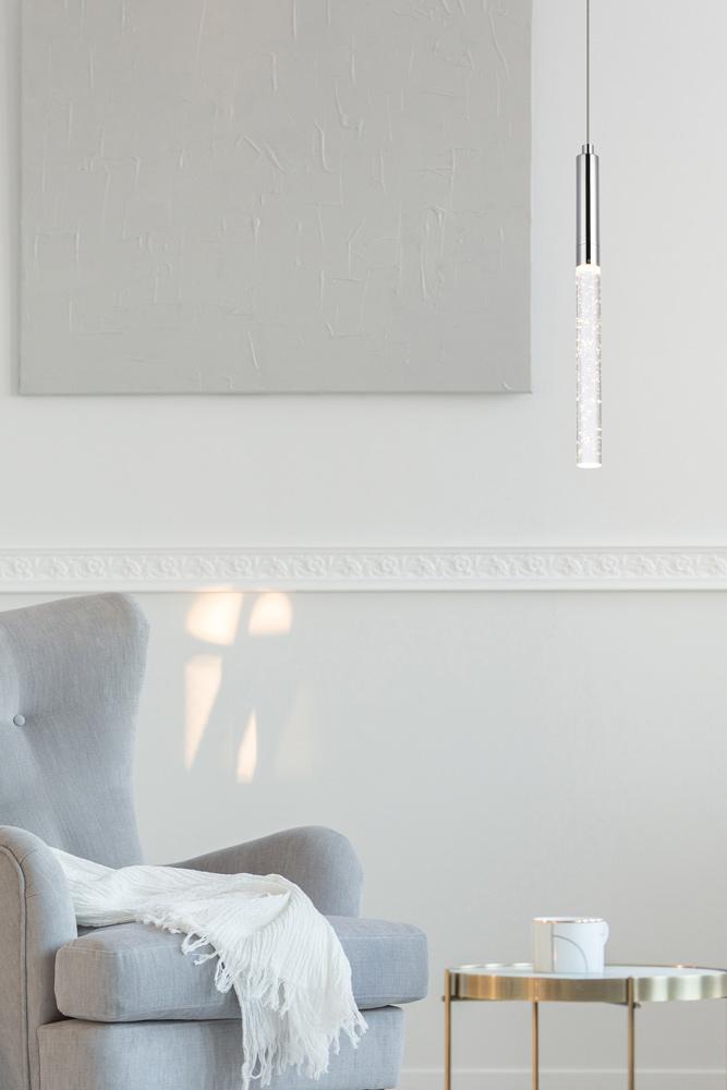 Elegant Furniture & Lighting - Ruelle 1 light Chrome Pendant - 5203D5C veiw 9