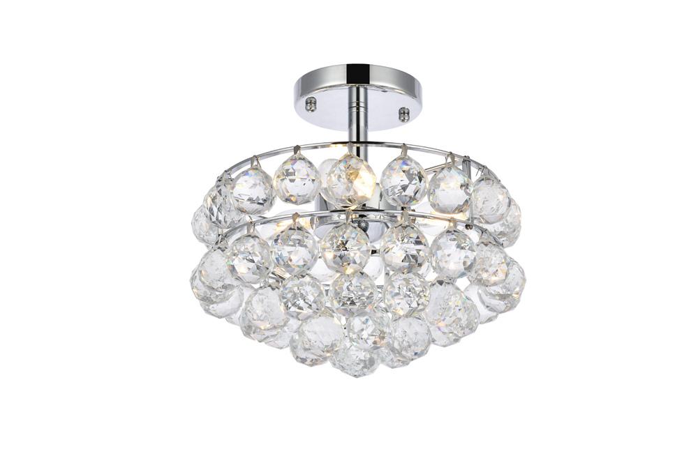 Elegant Furniture & Lighting - Savannah 12 inch flush mount in chrome - 1107F12C veiw 1