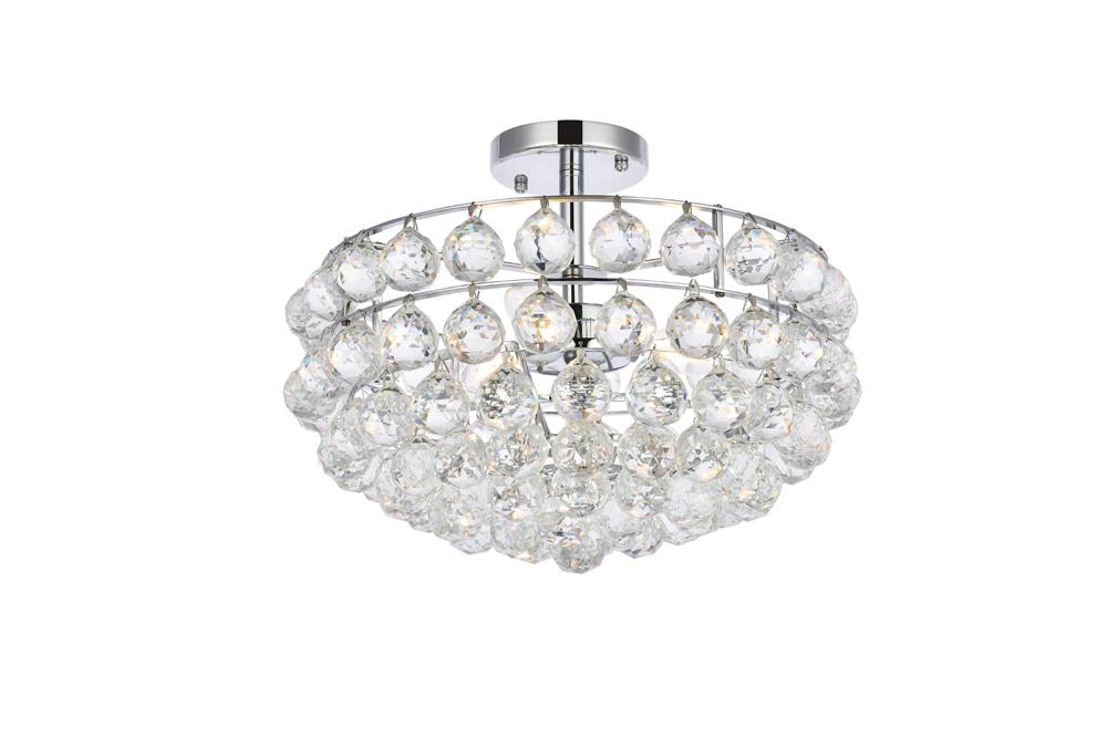Elegant Furniture & Lighting - Savannah 16 inch flush mount in chrome - 1107F16C veiw 1