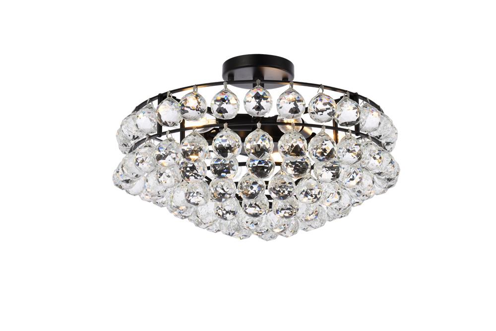 Elegant Furniture & Lighting - Savannah 18 inch flush mount in black - 1107F18BK veiw 1