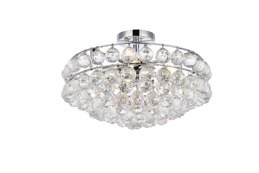 Elegant Furniture & Lighting - Savannah 18 inch flush mount in chrome - 1107F18C veiw 1