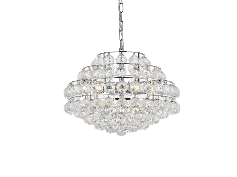 Elegant Furniture & Lighting - Savannah 18 inch pendant in chrome - 1106D18C veiw 1