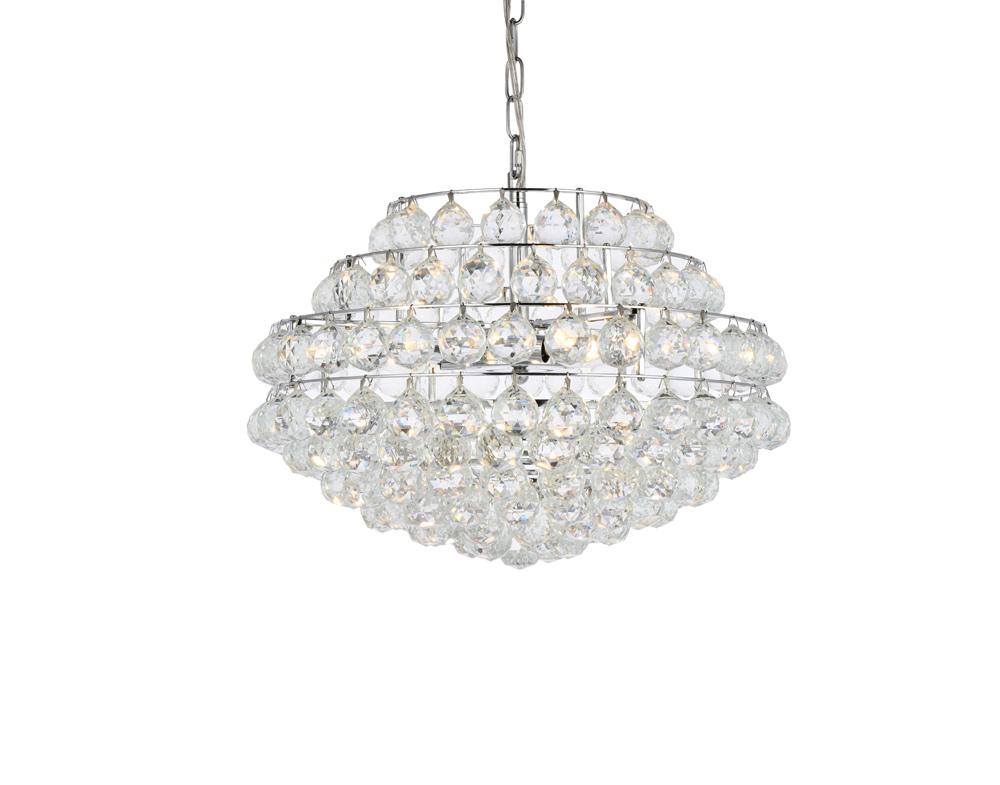 Elegant Furniture & Lighting - Savannah 20 inch pendant in chrome - 1106D20C veiw 1