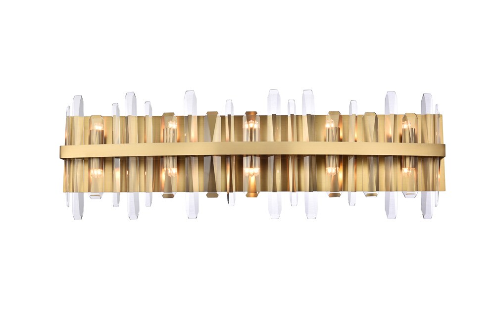 Elegant Furniture & Lighting - Serena 36 inch crystal bath sconce in satin gold - 2200W36SG veiw 1