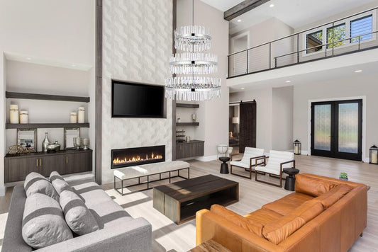 Elegant Furniture & Lighting - Serephina 36 inch 3 tiers crystal round chandelier light in chrome - 6200G36L3C veiw 2
