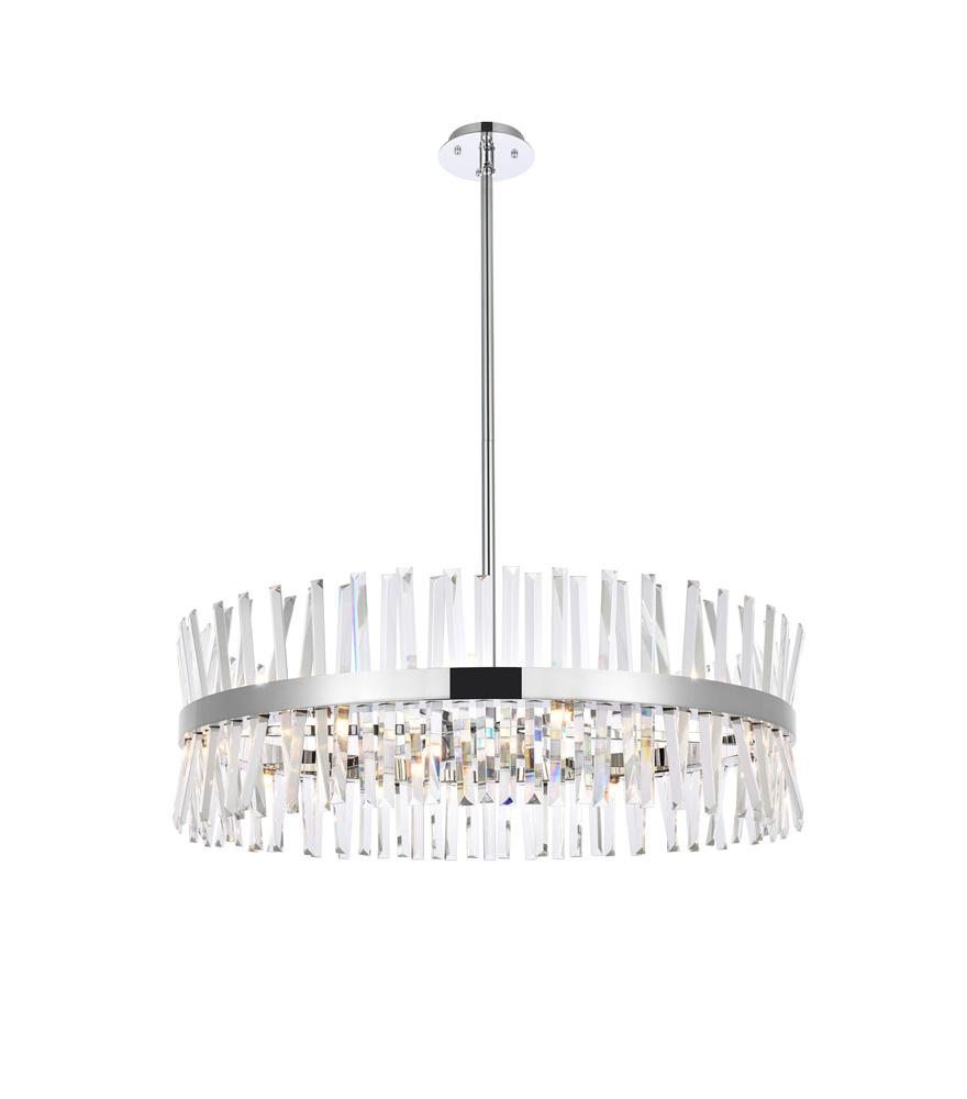 Elegant Furniture & Lighting - Serephina 36 inch crystal round chandel ...
