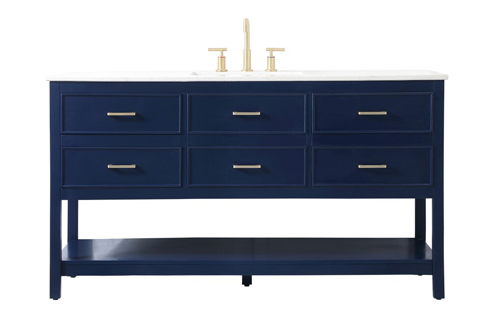 Elegant Furniture & Lighting - Sinclaire 60 inch Single bathroom vanity in blue - VF19060BL veiw 1