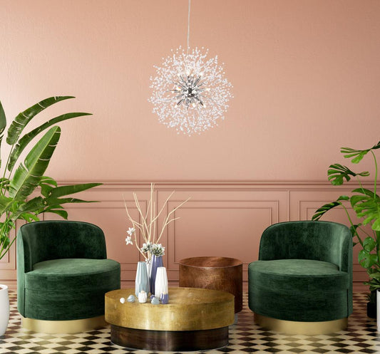 Elegant Furniture & Lighting - Solace 12 lights Chrome pendant - 3507D24C veiw 2