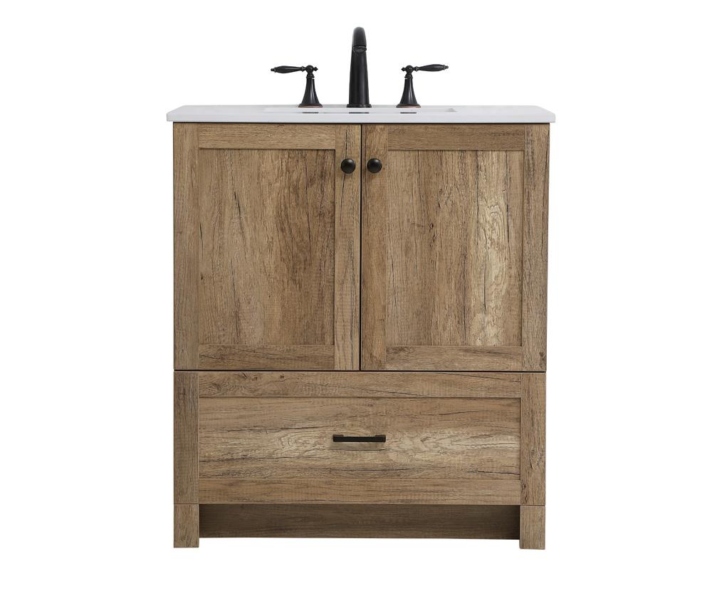 Elegant Furniture & Lighting - Soma 30 inch Single Bathroom Vanity in Natural oak - VF2830NT veiw 1
