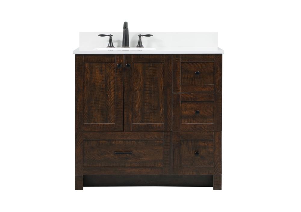Elegant Furniture & Lighting - Soma 36 inch Single bathroom vanity in expresso with backsplash - VF2836EX-BS veiw 1