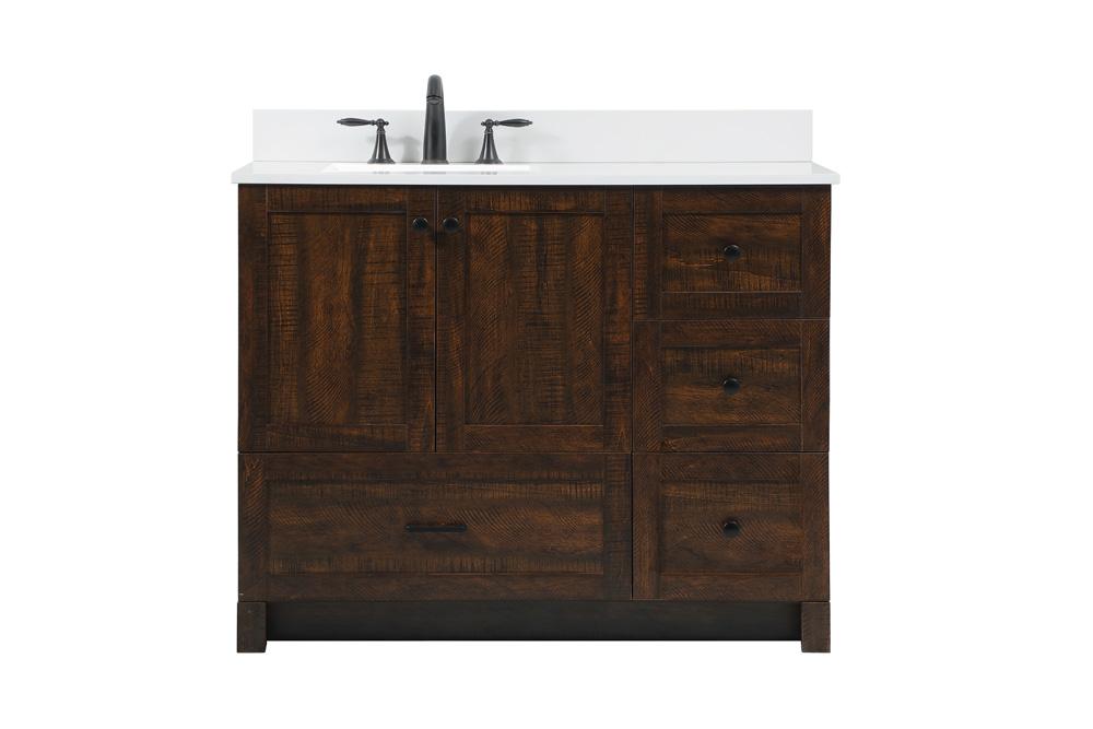 Elegant Furniture & Lighting - Soma 42 inch Single bathroom vanity in expresso with backsplash - VF2842EX-BS veiw 1