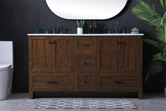 Elegant Furniture & Lighting - Soma 60 Inch Double Bathroom Vanity In Expresso - VF2860DEX veiw 2