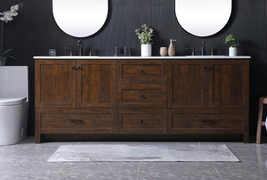 Elegant Furniture & Lighting - Soma 84 Inch Double Bathroom Vanity In Expresso - VF2884DEX veiw 2