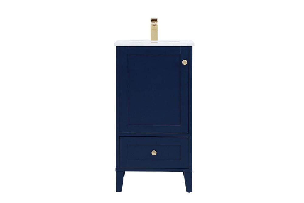 Elegant Furniture & Lighting - Sommerville 18 inch Single Bathroom Vanity in Blue - VF18018BL veiw 1