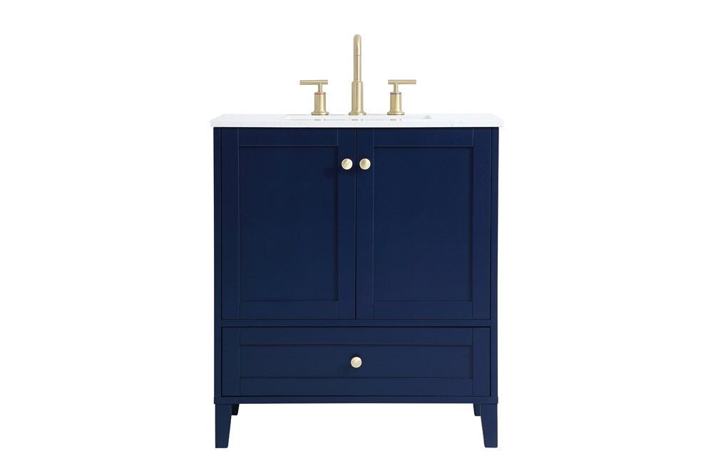 Elegant Furniture & Lighting - Sommerville 30 inch Single Bathroom Vanity in Blue - VF18030BL veiw 1