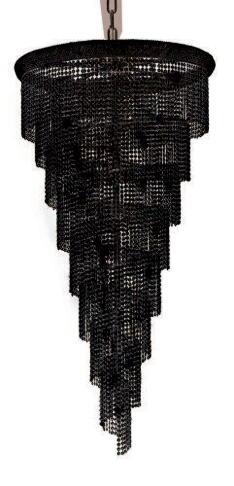 Elegant Furniture & Lighting - Spiral 26 light Chrome Chandelier Clear Royal Cut Crystal - V1801SR36C/RC veiw 1